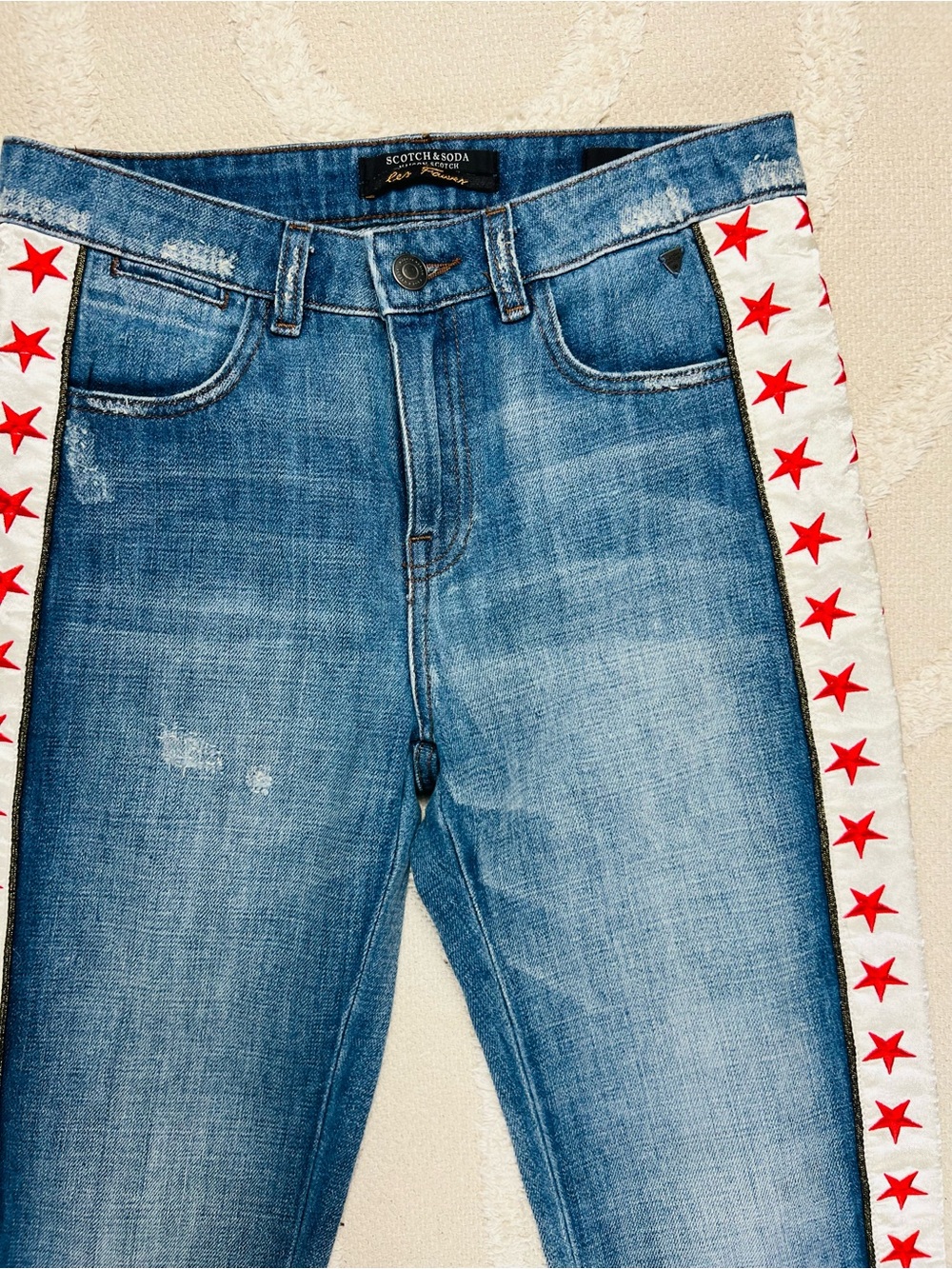 Scotch & Soda FREE PEOPLE Star Jeans Mid Wash Maison Scotch Straight Leg 26x32 - Picture 15 of 16